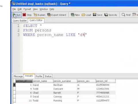 SQL แบบง่ายๆ ตอน sql basics like