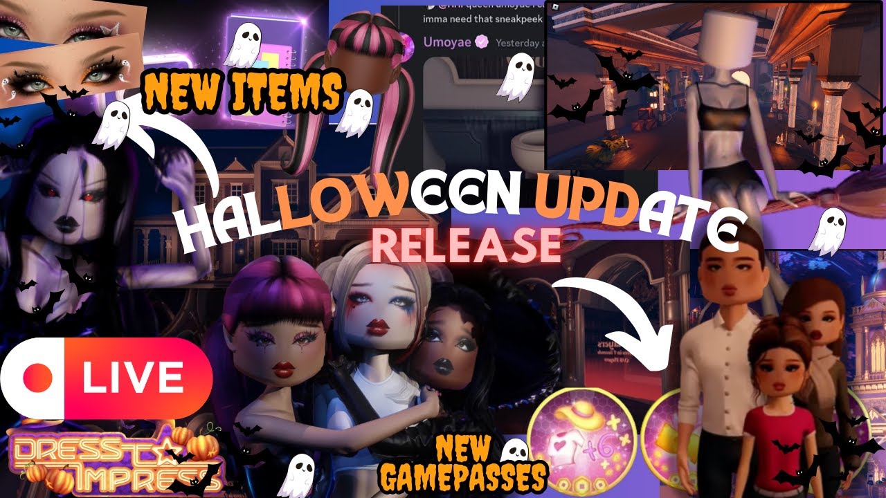 DRESS TO IMPRESS HALLOWEEN UPDATE LIVE - YouTube