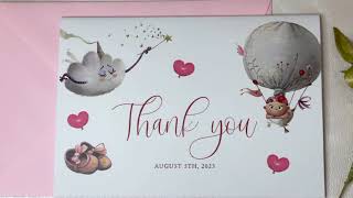Baby's Thank You Cards With Balloon