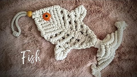 Diy macrame fish 🐠🐟 tutorial for beginners step by step || coastal macrame #youtube #subscribe