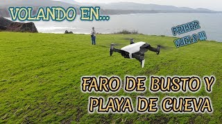 Volando en... Faro de Busto y Playa de Cueva (Asturias)