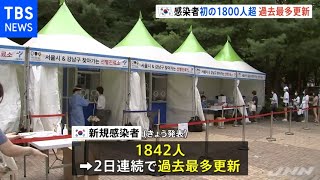 韓国で初の１８００人超の新規感染 ２日連続で過去最多を更新【新型コロナ】