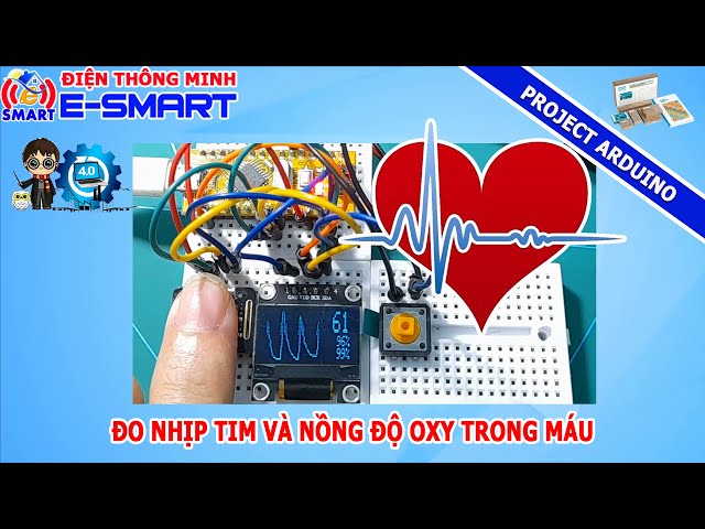 Thiết bị đo nhịp tim và nồng độ oxy trong máu dùng max30102 và arduino nano - hiển thị màn hình oled