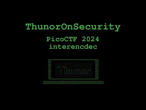 interencdec Challenge from picoCTF 2024 (Cryptography) - YouTube