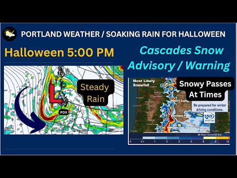 Portland Weather, Rainy Halloween, Winter Storm Hits Cascades