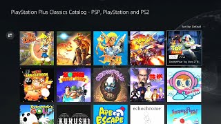 All Games on PlayStation Plus Deluxe CLASSICS CATALOG