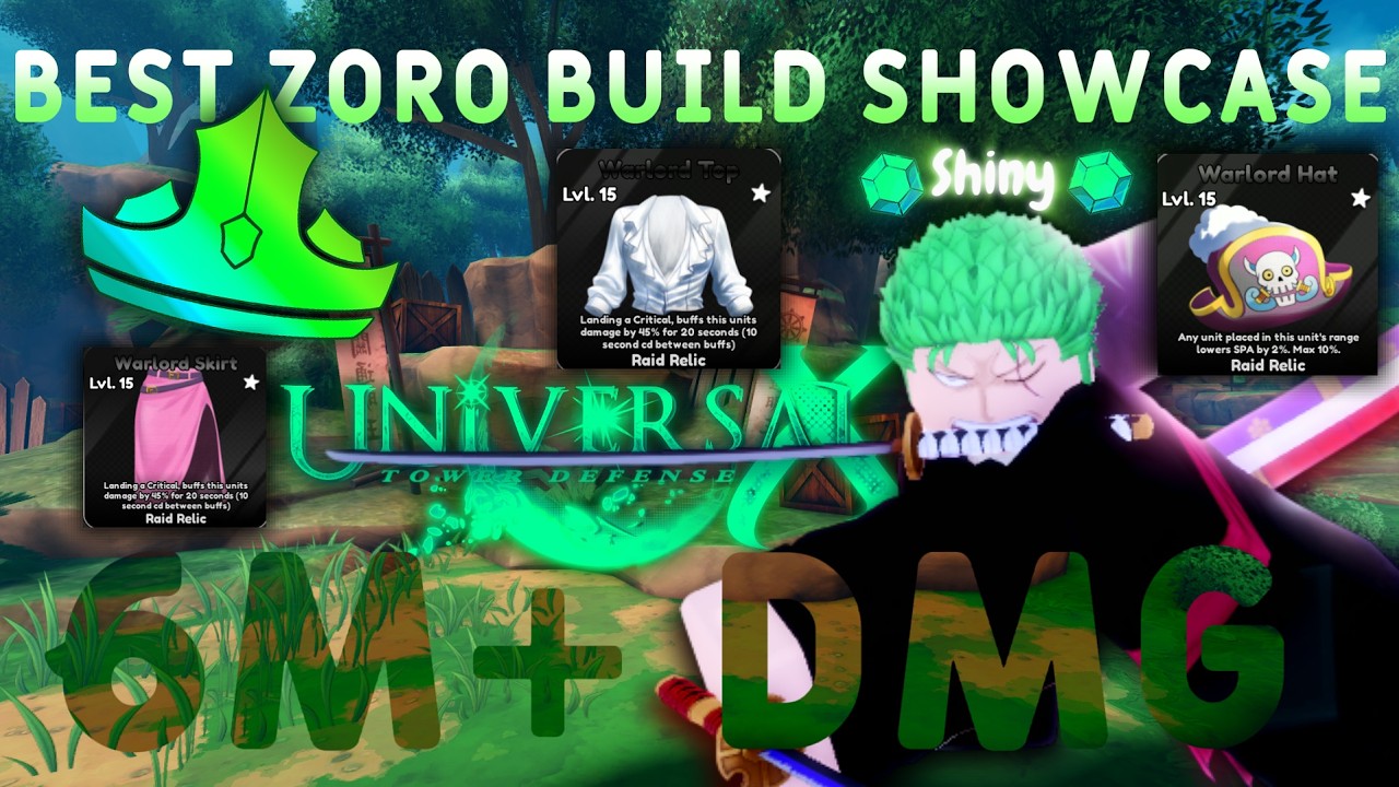 6M+ DMG Shiny Zoro (Triple Threat) | Best Build Guide Showcase | Universal Tower Defense X Update