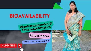 Bioavailability (Biopharmaceutics & Pharmacokinetics for B. Pharm & M. Pharm) Instant Notes