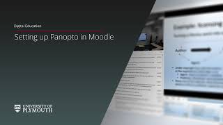 Setting up Panopto in Moodle