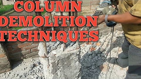 Concrete column demolition