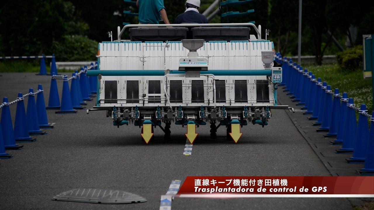 クボタEP8D-GS直進自動操舵機能の田植えその1 | 水戸市大場町・島地区 