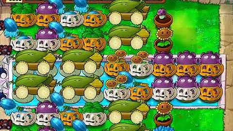 plants vs zombies survival pool endless 8 cob strategy