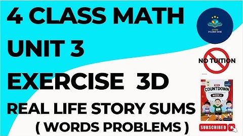 Oxford Countdown Book Class 4| Unit:3 Ex:3d | Word Problems | Real Life Story Sums