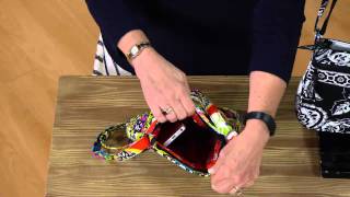 Vera Bradley Signature Print Petite Double Zip Hipster with Courtney Cason
