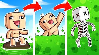 EL ÁCIDO QUIERE MATAR A BEBE NOOB EN MINECRAFT! 😱☠️ ¿SOBREVIVIRA? BEBE NOOB Y BEBE NOOBSI