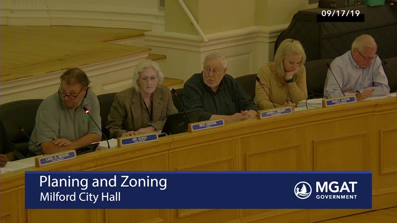 9/17/19 Milford Planning and Zoning Meeting YouTube