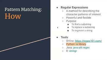 Text Analytics 3 Pattern Matching