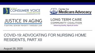 COVID-19: Advocating for Nursing Home Residents - August 28