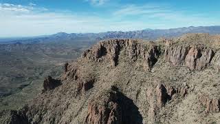 Drone Aerial Tour around Picketpost Mountain, Arizona