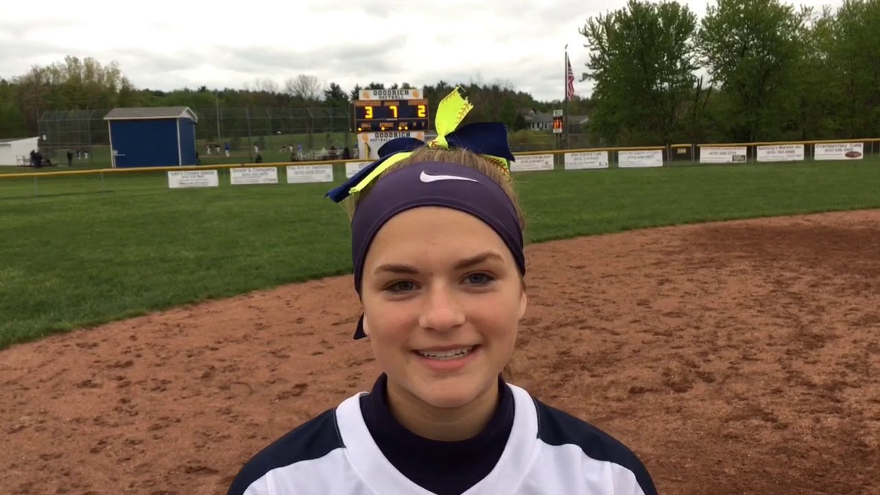 newspaper mockup Slugger Alissa Gauthier on setting home run records at Goodrich