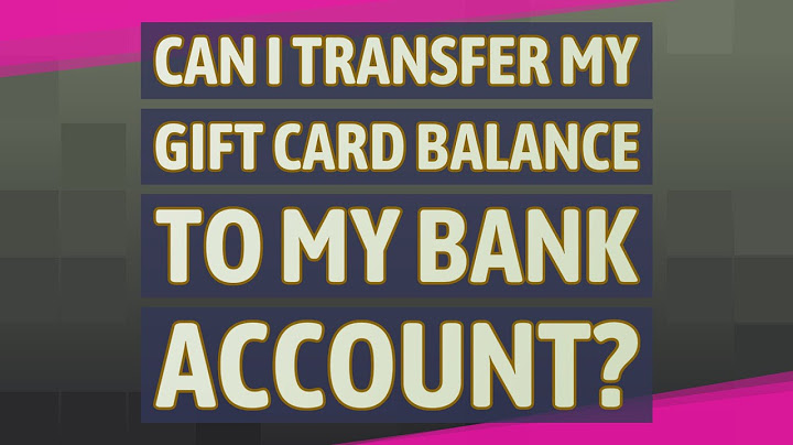 Can you transfer mastercard gift card to bank account