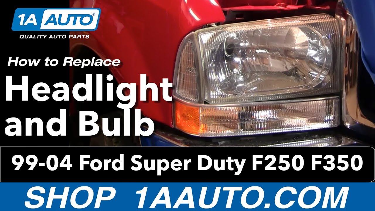 How To Replace Headlights 99-04 Ford F250 Super Duty