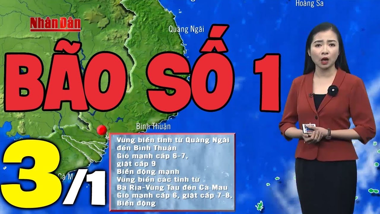 Dự báo thời tiết hôm nay và ngày mai 3/1 | Bão Số 1 |... - youtube