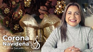 Corona navideña con piñas - DIY - Navidad 2021