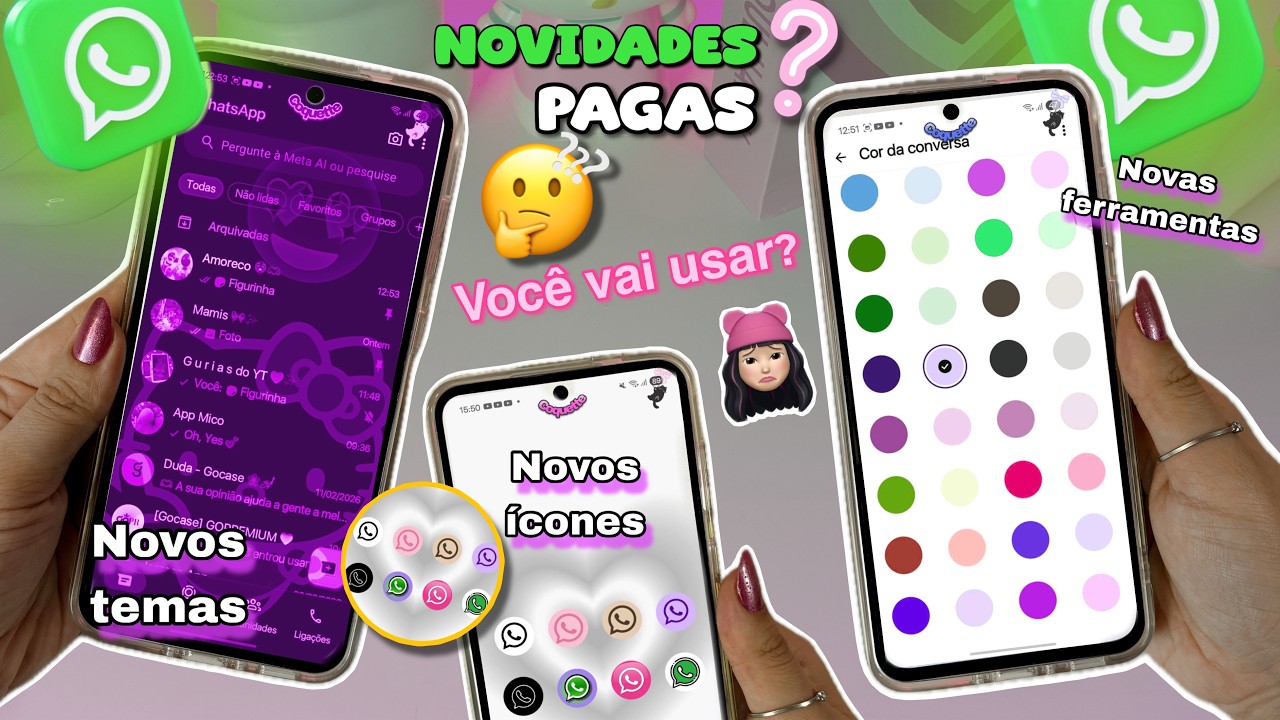 😱SAIU! WHATSAPP VAI SER PAGO EM 2026? NOVOS TEMAS, NOVOS ÍCONES...