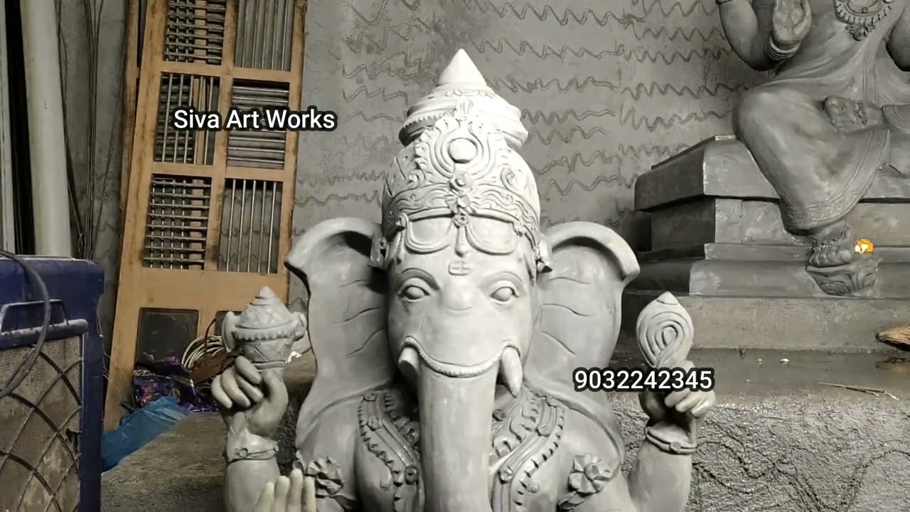 Lord Ganesh Sculpture Making In Cement 3d YouTube Lord Ganesh Sculpture Making In Cement 3d YouTube