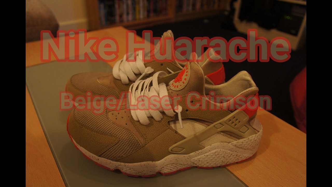 Huarache Beige Laser Crimson Huarache Beige Laser Crimson