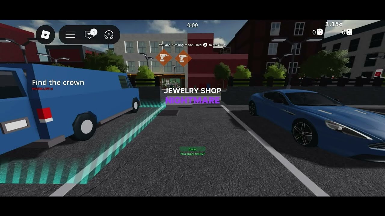 Soloing nightmare Jewelry Store solo(Build in vid, Roblox notoriety)