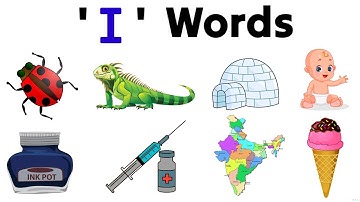 I Words | Writing letter I | I words for kids | Capital letter I | Educational video for kids| #abc