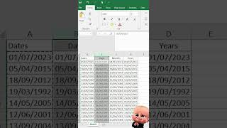 Excel Interview Question Day Month Year in Excel #msexcel #exceltips #excel #exceltutorial #short