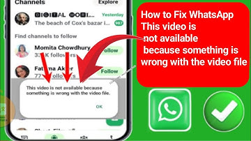 How To Fix WhatsApp this video is not available because something is wrong with the video file