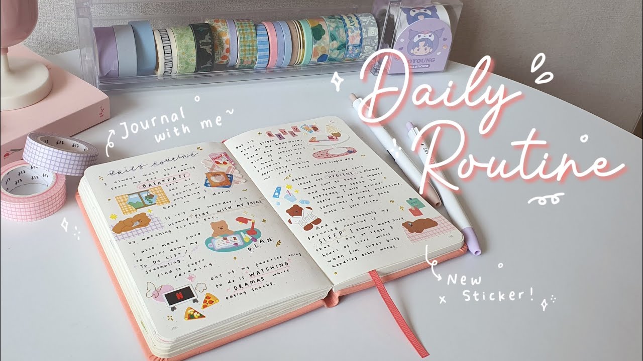 Journal with me : My Daily Routine (Indo Sub) - YouTube