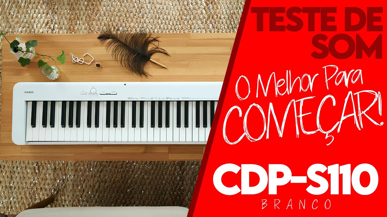 Piano Digital Casio Cdp-s110 WH 88 Teclas Branco - Super Sonora