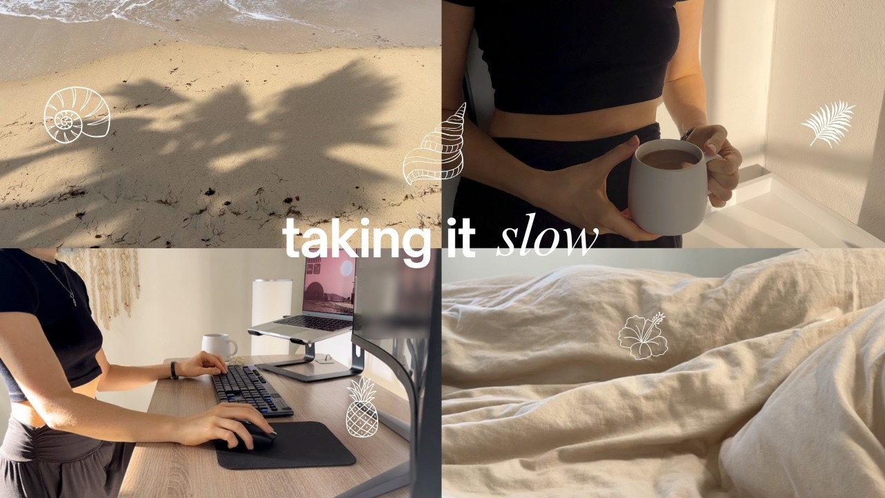 slow work from home day on my period | silent vlog