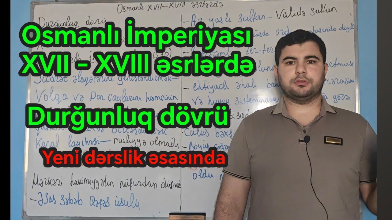 Osmanlı İmperiyası durğunluq dövrü. Dim Miq yeni dərslik əsasında. Osmanlı Duraklama dönemi