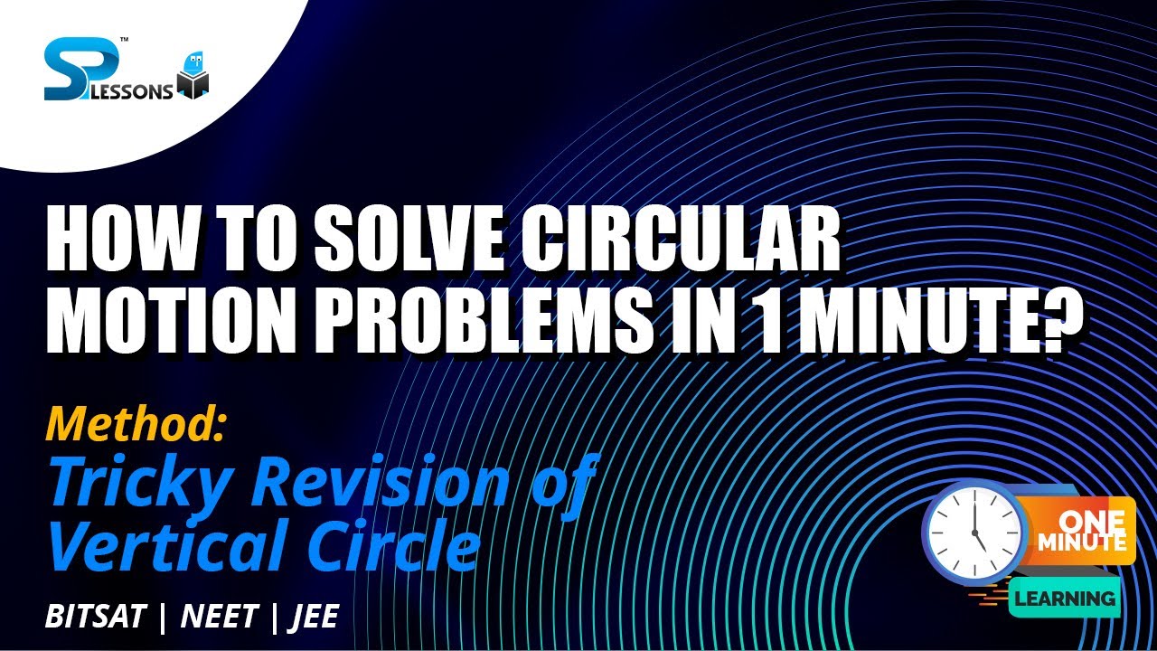 How To Solve Circular Motion Problems (Vertical Circle) in NEET & JEE ...