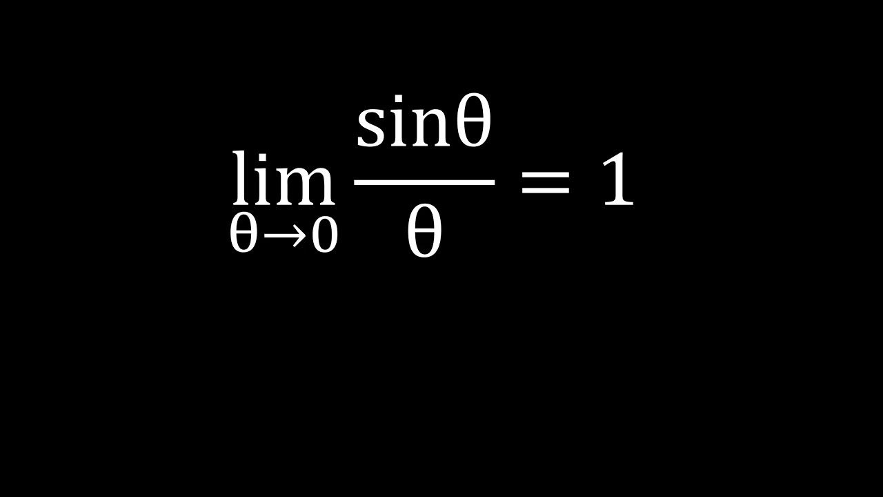 limit as theta approaches 0 of (sin(theta))/theta - YouTube