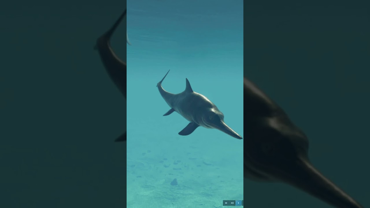 🌊 Beautiful Ichthyosaur Pair – Dolphin Reptiles of the Ancient Seas 🌎🦕