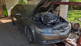 CHEAPEST 3G TL TYPE S Rebuild - Part 5 - J37A2 3.7 Engine Swap/Re-seal... will it finally run??