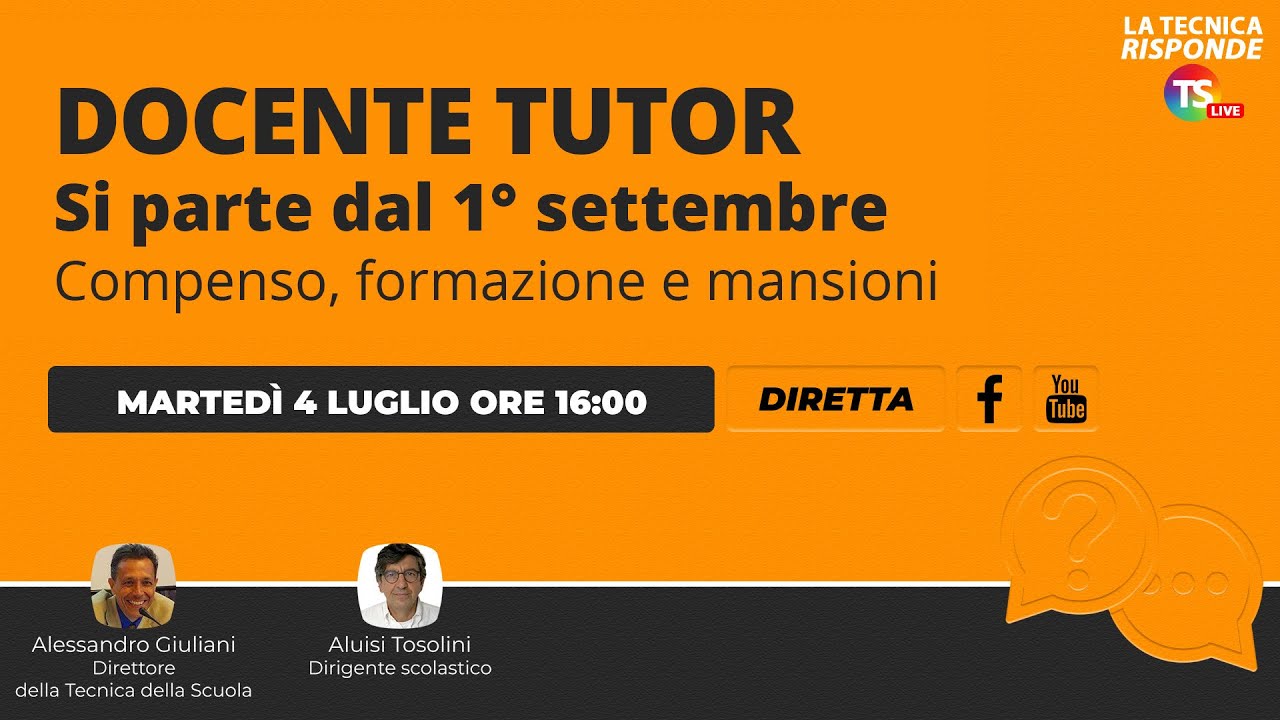 Docente tutor, dal 1° settembre 2023 si parte: compenso, formazione e mansioni
