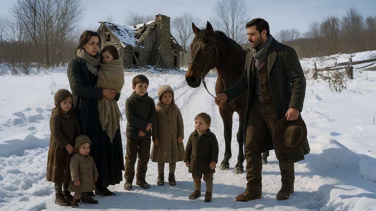 “Vente Conmigo… por Favor”, Susurró el Ranchero al Ver a la Viuda Temblando con sus Seis Hijos.