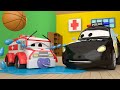 Bilpatrullens brandbil och polisbil - Lilla Amber saknas - Bilköping 🚓 🚒 Tecknade serier för barn