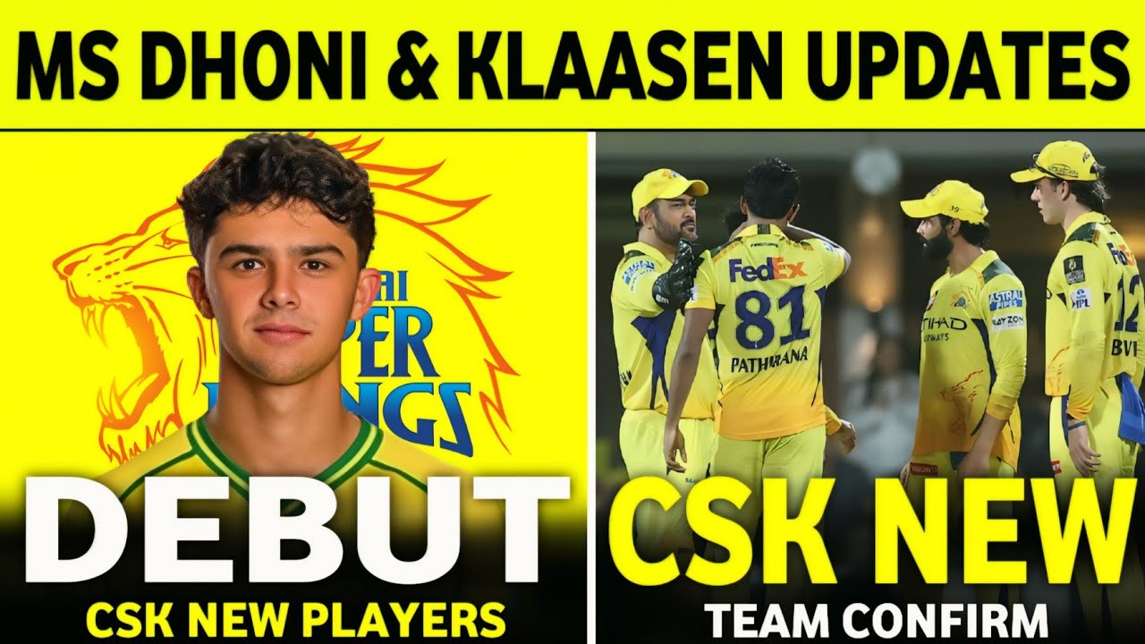 IPL 2026 : Ms Dhoni And Klaasen Big Updates | JSk New Players Debut In SA20 | CSK News Today || 