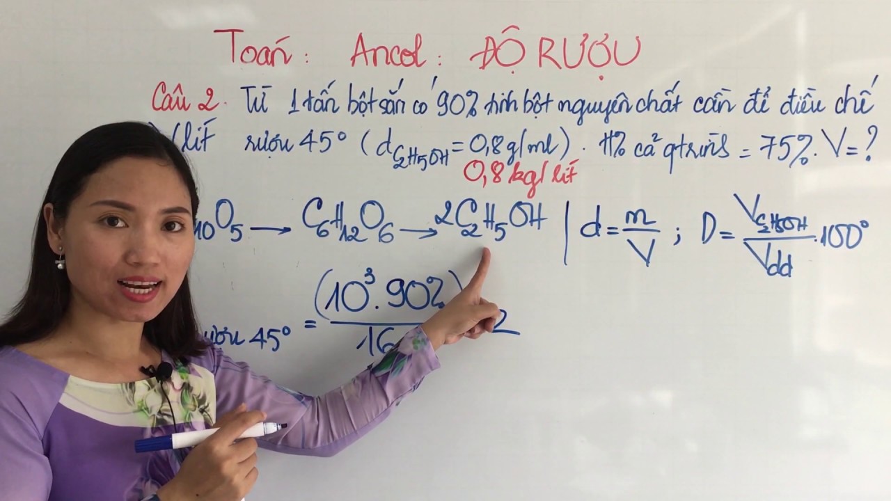 Bài Toán Về Alcohol Hóa 11 - Toán Độ Rượu - Hóa Học 11