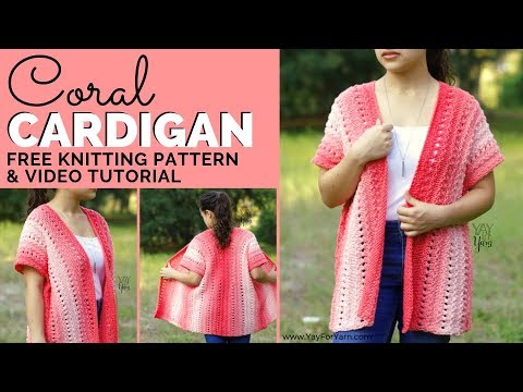 Coral Cardigan Free Beginner Friendly Knitting Pattern By Yay For Yarn