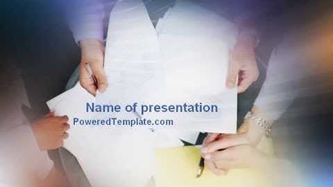 Business Documents PowerPoint Template by PoweredTemplate.com